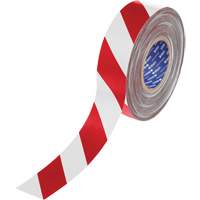 Ruban de marquage pour plancher ToughStripe Max, 2" x 100', Polyester, Rouge et blanc Groupe Generik