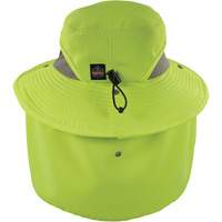 Chapeau de garde forestier 8934 Chill-Its avec prot&egrave;ge-nuque, petit/moyen, Lime haute visibilit&eacute; Groupe Generik