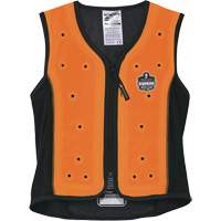 Veste de refroidissement &eacute;vaporatif Chill-Its 6685 avec fermeture &agrave; glissi&egrave;re, Moyen, Orange Groupe Generik