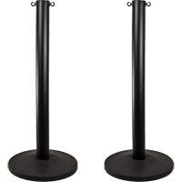 Industrial Stanchion, 37" High, Black Groupe Generik