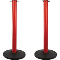 Industrial Stanchion, 37" High, Red Groupe Generik