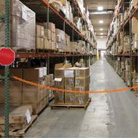 Magnetic Chain Barrier Warehouse Kit, Orange, 2" Link, 15' Length Groupe Generik