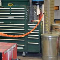 Magnetic Chain Barrier Warehouse Kit, Orange, 2" Link, 15' Length Groupe Generik