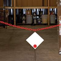 Plastic Barrier Chain, Green, 2" Link, 100' Length Groupe Generik