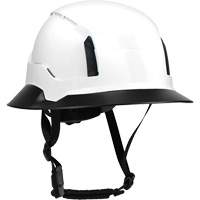 Bordure large compl&egrave;te &agrave; agrafe pour casque d'alpiniste RZRBack, blanc Groupe Generik