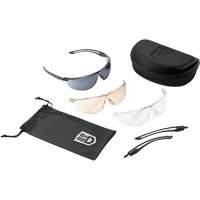 Ensemble de lunettes de s&eacute;curit&eacute; &agrave; protection balistique Gunfire 2.0, Lentille Transparent/Fum&eacute;e/Cuivre, Antibu&eacute;e/Anti-&eacute;gratignures, ANSI Z87+ Groupe Generik