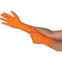 Gants jetables TOUCHNTUFF 93-800, 6,5/7, Latex/N&eacute;opr&egrave;ne/Nitrile, 23,6-mils, Sans poudre, Orange Groupe Generik