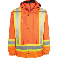 Manteau haute visibilit&eacute; 7-en-1, Polyester, Orange haute visibilit&eacute;, T-petit Groupe Generik