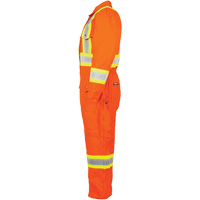 Salopette en canevas doubl&eacute;e haute visibilit&eacute;, Petit, Orange haute visibilit&eacute; Groupe Generik