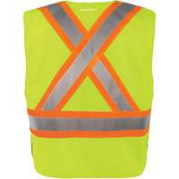Gilet haute visibilit&eacute; &agrave; d&eacute;tachement rapide en 5 points, Orange haute visibilit&eacute;, Moyen/Petit, Polyester Groupe Generik