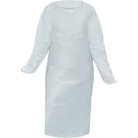 CoverMe Gown with Thumbholes, One Size, White, Polyethylene Groupe Generik
