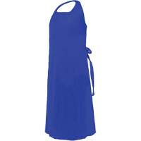 CoverMe Apron with Die-Cut Neck, Polyurethane, 45" L x 35" W, Blue Groupe Generik