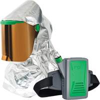 Respirateur &agrave; chaleur radiante Z-Link avec souffleur & montage &agrave; la ceinture, Respirateur &agrave; masque/Capuchon & visi&egrave;re, Pile Lithium-ion Groupe Generik