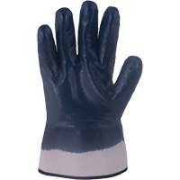 Horizon&reg; Navy Gloves with Pasted Cuffs, Medium, Nitrile Coating, Jersey/Cotton Shell Groupe Generik