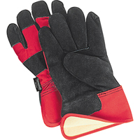 Gants d'ajusteur doubl&eacute;s pour l'hiver &agrave; chaleur sup&eacute;rieure, Grand, Paume en Cuir de vache refendu, Doublure en Thinsulate Groupe Generik