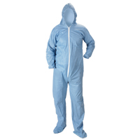 Combinaison &agrave; capuchon ignifuge Pyrolon Plus 2 avec bottes, Petit, Bleu, Tissu ignifug&eacute; Groupe Generik