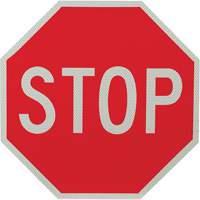 Panneau de signalisation &agrave; deux c&ocirc;t&eacute;s  Stop/Slow , Aluminium, Boulonn&eacute; Groupe Generik