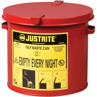 Oily Waste Cans, FM Approved/UL Listed, 2 US gal., Red Groupe Generik