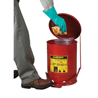 Oily Waste Cans, FM Approved/UL Listed, 2 US gal., Red Groupe Generik