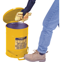 Oily Waste Cans, FM Approved/UL Listed, 14 US gal., Yellow Groupe Generik