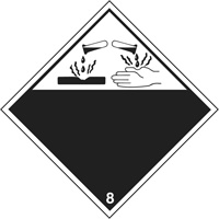 Plaque-&eacute;tiquette TMD mati&egrave;res corrisives, Plastique Groupe Generik