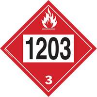 Plaque-&eacute;tiquette TMD 1203 pour liquide inflammable essence & essence-alcohol, Plastique Groupe Generik