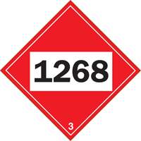 Plaque-&eacute;tiquette TMD 1268 pour distillats de p&eacute;trole, Plastique Groupe Generik