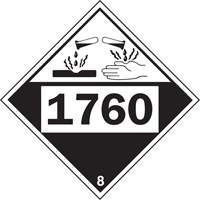 Plaque-&eacute;tiquette TMD 1760 pour mat&eacute;riaux corrosifs phosphate d'aluminium, Plastique Groupe Generik