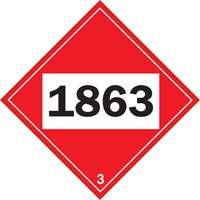 Plaque-&eacute;tiquette TMD 1863 pour liquide inflammable carburant aviation, Plastique Groupe Generik