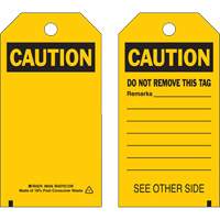 &eacute;tiquettes de s&eacute;curit&eacute; auto-plastifiantes, Polyester, 4" la x 7" h, Anglais Groupe Generik