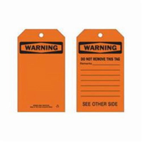 &eacute;tiquettes de s&eacute;curit&eacute; auto-plastifiantes, Polyester, 4" la x 7" h, Anglais Groupe Generik