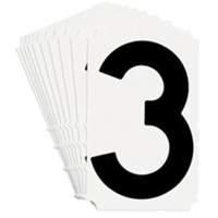 Quick-Align&reg; Individual Gothic Number and Letter Labels, 3, 4" H, Black Groupe Generik