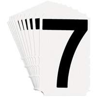Quick-Align&reg; Individual Gothic Number & Letter Labels, 7, 4" H, Black on White Groupe Generik