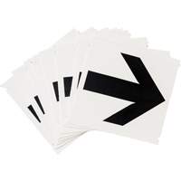 Quick-Align&reg; Individual Gothic Number and Letter Labels, Arrow Symbol, 4" H, Black Groupe Generik
