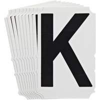 Quick-Align&reg;Individual Gothic Number and Letter Labels, K, 4" H, Black Groupe Generik
