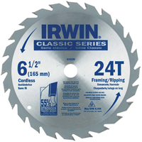 Lames de scie pour entrepreneur - Lames de scie de s&eacute;rie classique, 6-1/2", 24 dents, Pour Bois Groupe Generik