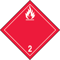 &eacute;tiquettes d'exp&eacute;dition TMD, Classe 2,1, Gaz inflammables, Papier Groupe Generik