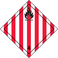&eacute;tiquettes d'exp&eacute;dition TMD, Classe 4,1, Solides inflammables, Papier Groupe Generik