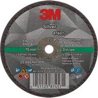 Silver Cut-Off Wheel, 3" x 0.04", 1/4"-28 Arbor, Type 1, Ceramic, 25645 RPM Groupe Generik