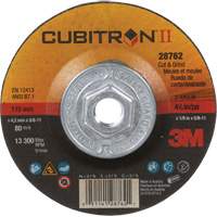 Cubitron II Quick Change Cut & Grind Wheel, 4-1/2" x 1/8", 5/8"-11 Arbor, Type 27, Ceramic Groupe Generik