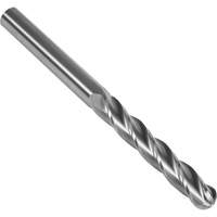 S147 30° Extra Long Ball Nose End Mill, 1/2" Dia., 6" L, 4 Flutes, 1/2" Shank, Carbide Groupe Generik