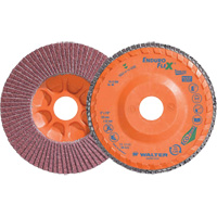 Disque &agrave; lamelles Stainless Enduro-Flex, 5" x 5", Type 27, Grain 40, Alumine de zirconium Groupe Generik