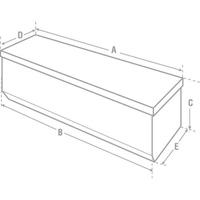 Heavy-Duty Truck Chest, 20-1/4" x 58-1/2" x 19", Steel, Beige/Black/Blue/Brown/Green/Grey/Orange/Red/Silver/Tan/Yellow Groupe Generik
