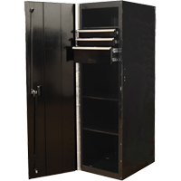 RX Series Side Cabinet, 3 Drawers, 19" W x 25" D x 61" H, Black Groupe Generik
