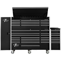 RX Series Side Cabinet, 3 Drawers, 19" W x 25" D x 61" H, Black Groupe Generik