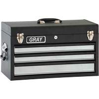 Tool Box - 3 Drawers, 10" D x 20-1/2" W x 12" H, Black Groupe Generik