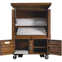 Field Office Jobsite Box, 33" W x 63" D x 80" H, Steel, Red Groupe Generik