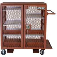 Mobile Mesh Cabinet, Steel, 37 Cubic Feet, Red Groupe Generik