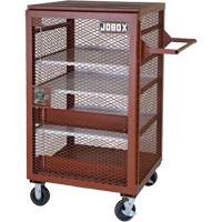 Mobile Mesh Cabinet, Steel, 22 Cubic Feet, Red Groupe Generik