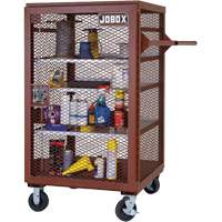 Mobile Mesh Cabinet, Steel, 22 Cubic Feet, Red Groupe Generik